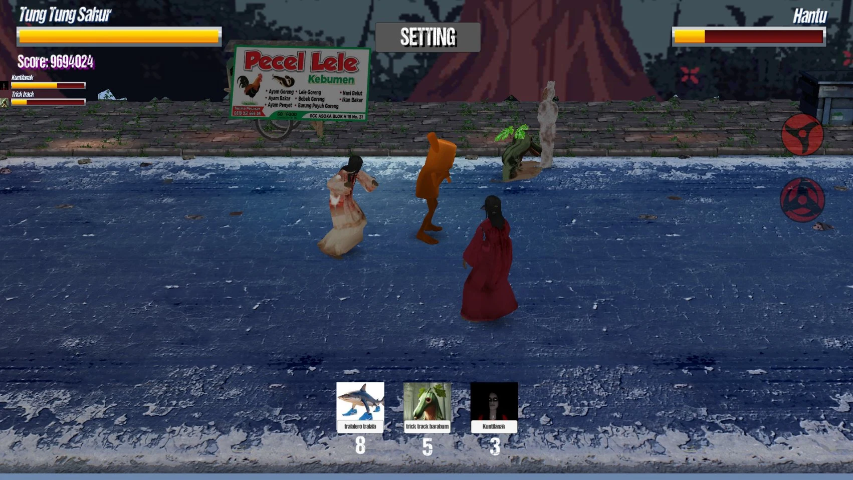 Tung Tung Tung Sahur Vs Pocong screenshot